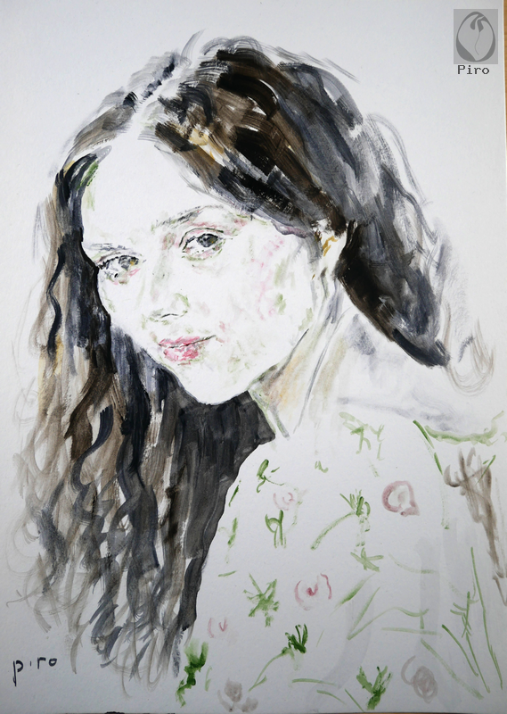 oil on paper - olio su carta di Piro